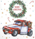 GZHJMY Santa's Red Car Dishwasher Magnet Cover, Front Dishwasher Cover Decoration, Home Cabinet Decals Appliances Stickers, Magnetic Sticker Christmas Decorative£¨264£©