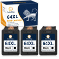 ColorKing Compatible Ink Cartridge Replacement for HP 64XL 64 XL Black Ink Cartridges for HP Envy Photo 7855 7858 6230 6255 7864 6252 7120 7164 7155 7158 7160 Tango X Printer (3 Black)