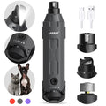 LAKWAR Dog Nail Grinder,6-Speed Pet Nail Grinder W/Light Quiet Rechargeable Electric Dog Nail Clippers Painless Paws Grooming & Smoothing Tool for Large Medium Small Dogs(Gray)