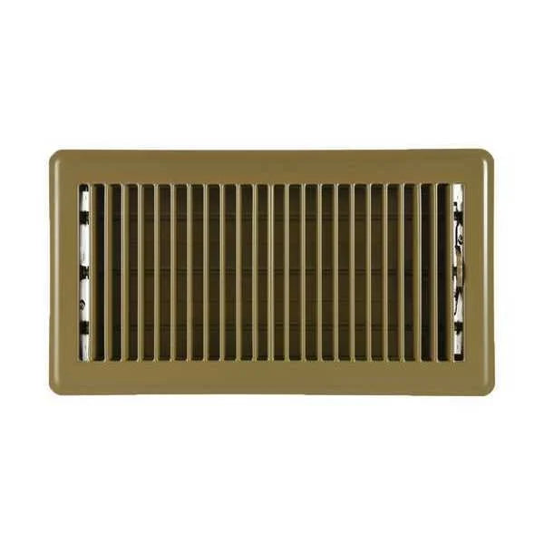 1pack ZoroSelect 4MJE7 Floor Register , 6 X 12 , Brown , Steel