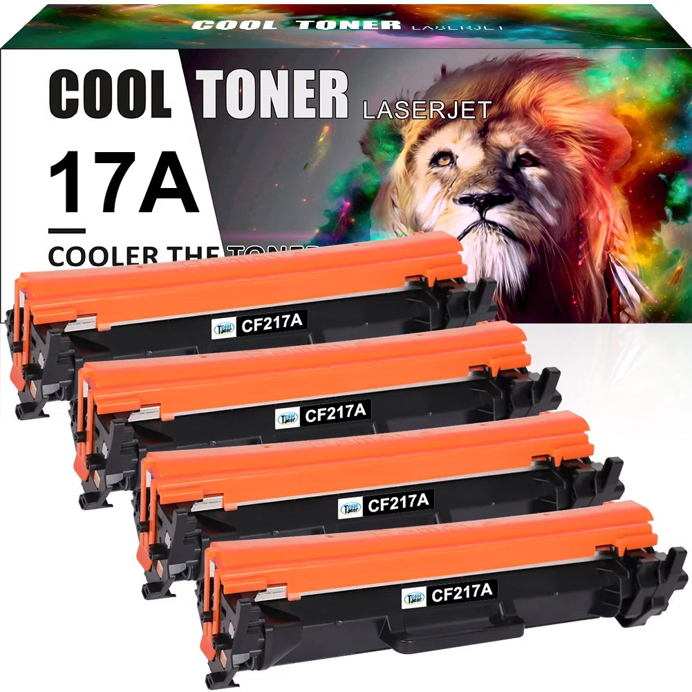 Cool Toner Compatible Toner Replacement for HP CF217A 17A LaserJet & LaserJet Pro M102a M102w MFP-M130a MFP-M130fn MFP-M130fw MFP-M130nw (Black, 4-Pack)