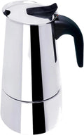 Espresso Maker With Black Handle, Contemporary Design Espresso Maker, Stovetop Espresso, Easy Clean, Dishwasher Safe.
