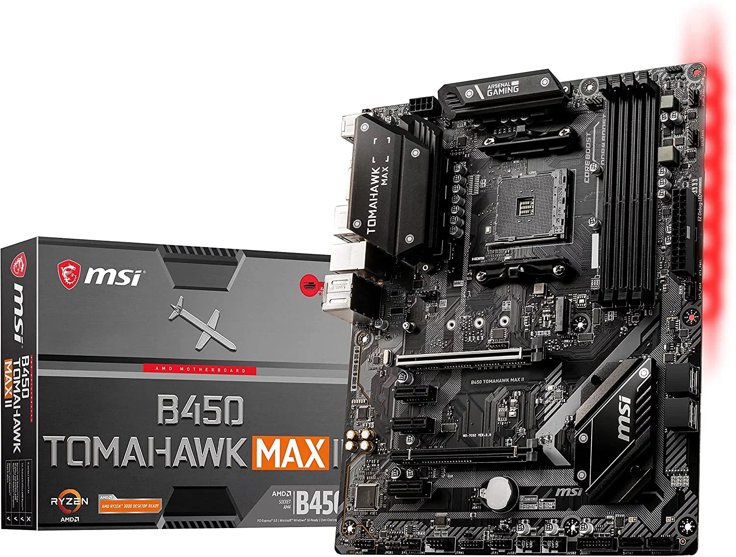 Open Box MSI B450 TOMAHAWK AM4 ATX Gaming Motherboard B450 TOMAHAWK MAX II