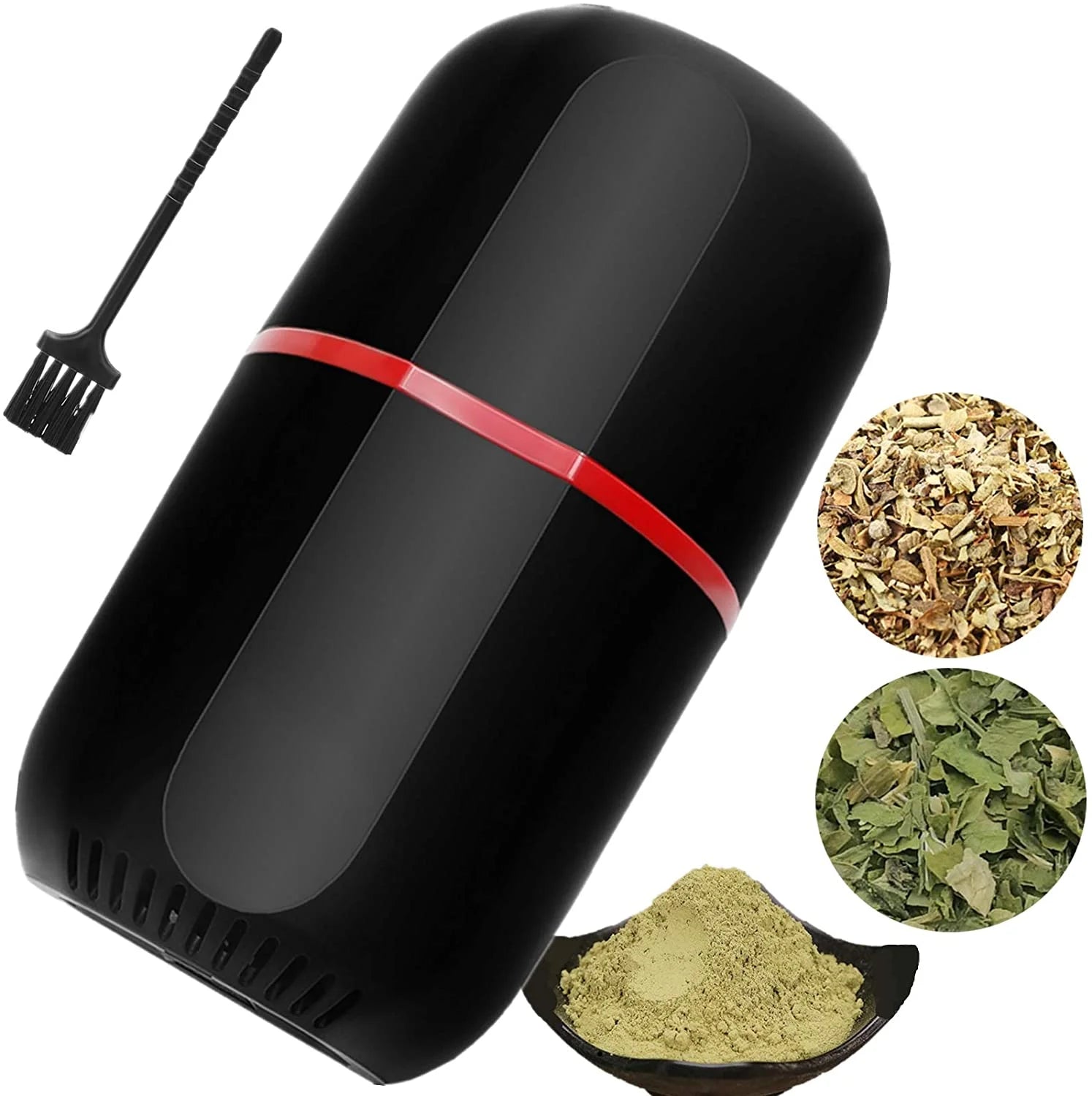 Herb Grinder Electric,Large Herbal/Coffee Grinders/Mill/Crusher for Spice and Herbs With Cleaning Brush,4.2 oz Capacity