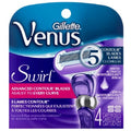 Gillette Venus Swirl Womens Razor Refills, Advanced Contour Blades - 4 Ea, 2 Pack