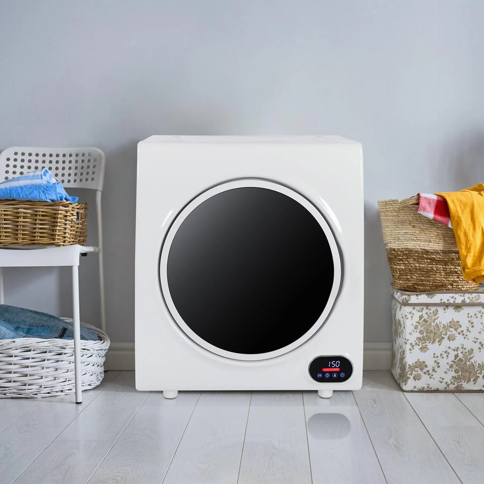 SamyoHome 2.6 cu.ft Compact Laundry Dryer, White