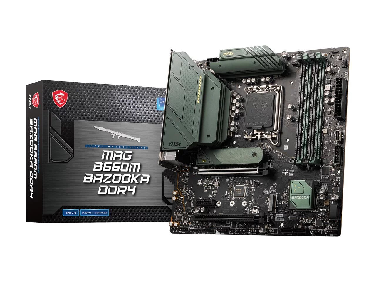 MSI MAG B660M BAZOOKA DDR4 LGA 1700 Intel B660 SATA 6Gb/s Micro ATX Intel Motherboard (Factory Refurbished)