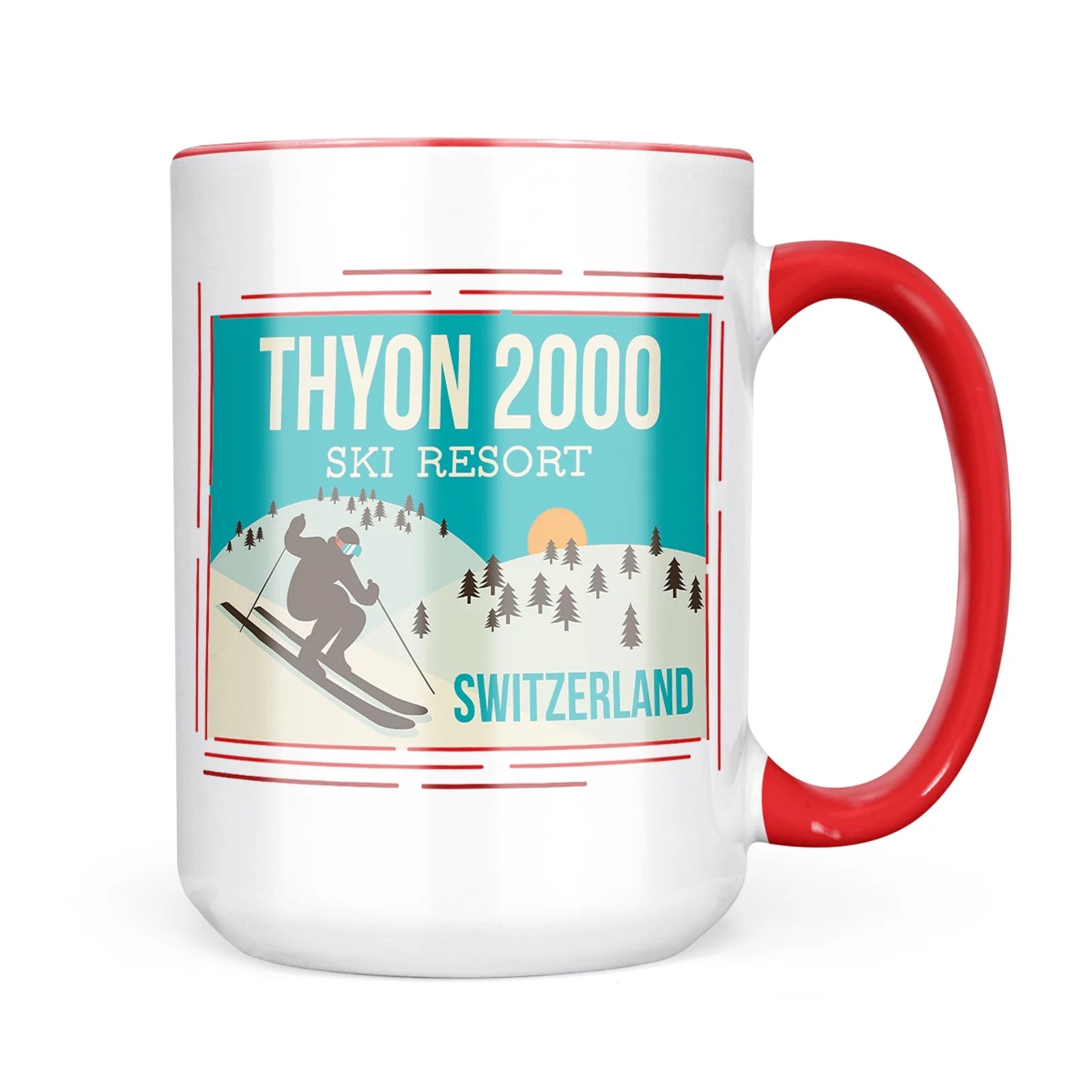 Neonblond Thyon 2000 Ski Resort - Switzerland Ski Resort Mug gift for Coffee Tea lovers