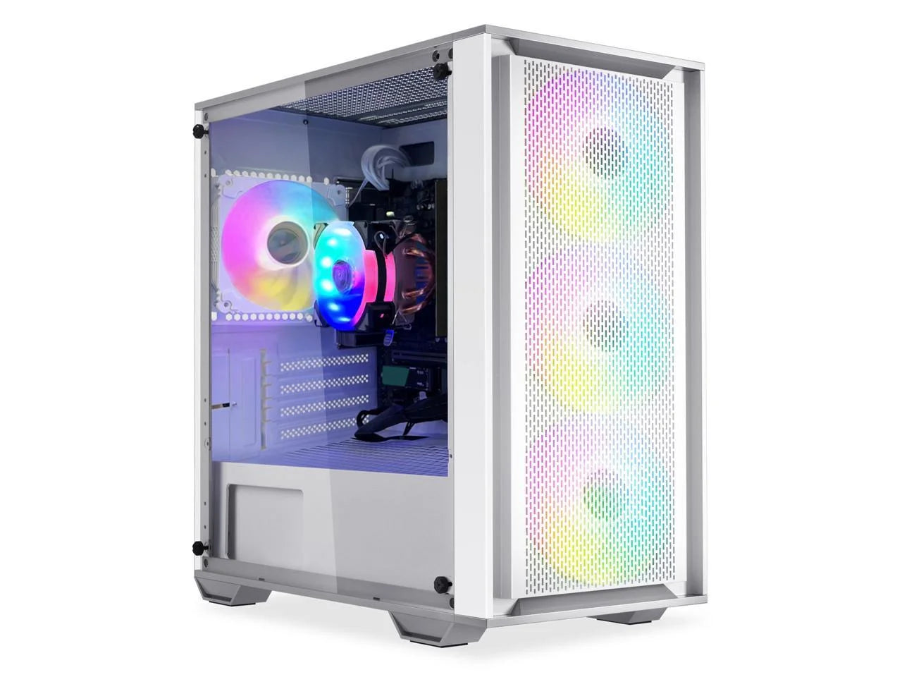 Orangexin Gaming Desktop PC - AMD Ryzen 5 5600G 6-Core 3.9GHz- 16GB DDR4 3200MHz - 1TB M.2 SSD & 2TB HDD- WIFI & Bluetooth 5.0 -RGB Fans - Windows 11 Pro Desktop Computer
