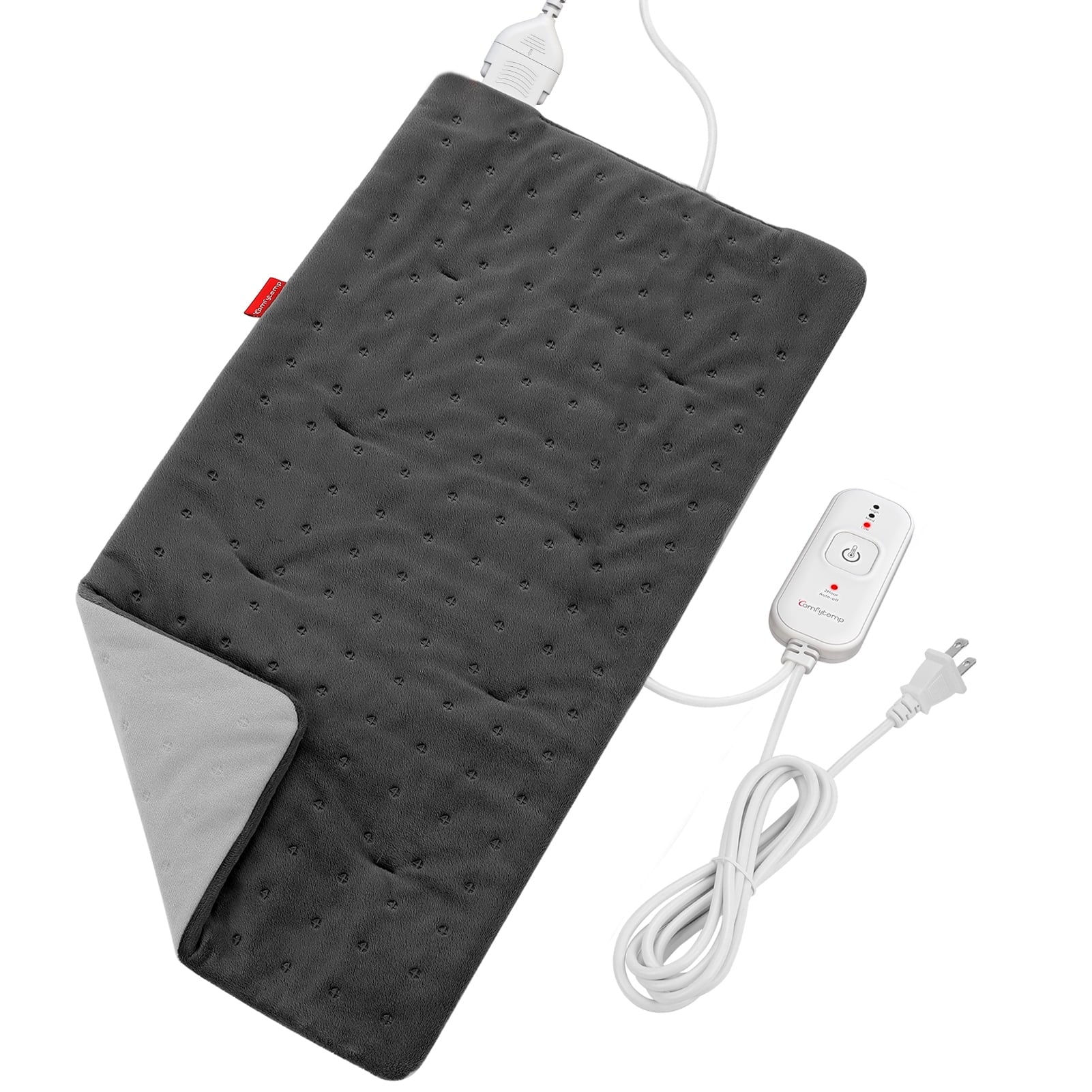 Comfytemp XL Electric Heating Pad with Auto Shut Off for Back Pain Relief, Neck and Shoulders, Cramps, 12 x 24 in