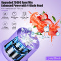 JLLOM Smoothie Mixer - Portable Personal Mini Juicer Cup with USB Rechargeable Blender Functionality