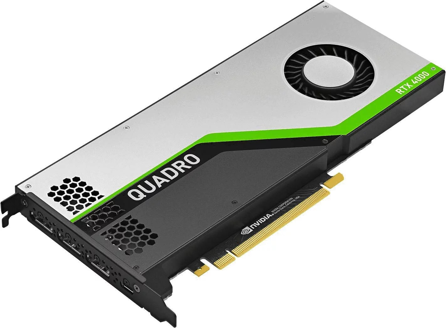 NVIDIA Quadro RTX 4000 Graphic Card VCQRTX4000-PB 8 GB GDDR6 - PCI Express 3.0 x16 - USB C - Bulk version