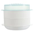 Steamer Microwave Food Cookware Basket Stackable Vegetable Veggie Steaming Dish Bao Bun Plastic Cooking Fish Rice
