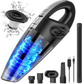 Handheld Vacuum, Mini Portable Rechargeable Car Vacuum Cleaner Cordless with 9000PA Powerful Suction, 5 Versatile Attachments & Cleaning Brush