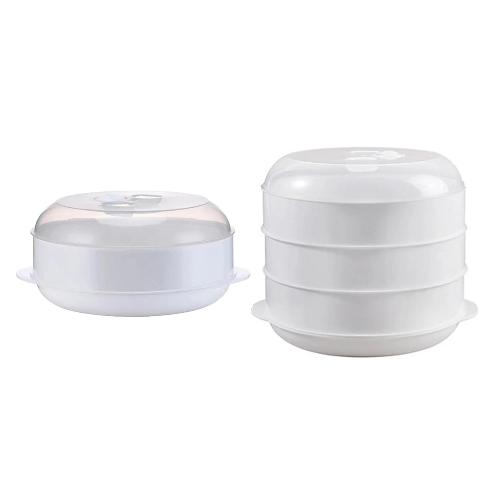 FeiraDeVaidade Oven Round Steamer With Lid Cookware Steamer Microwave Steamer Microwave Food Cooking Container