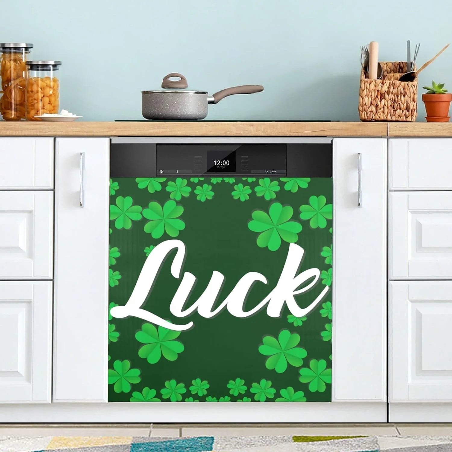 Coolnut St. Patrick's Day Dishwasher Magnet Cover Decorative Magnetic Door Cover Front Dishwasher Cover Decoration Kitchen Magnetic Panel Sticker for Kitchen,23x26inch