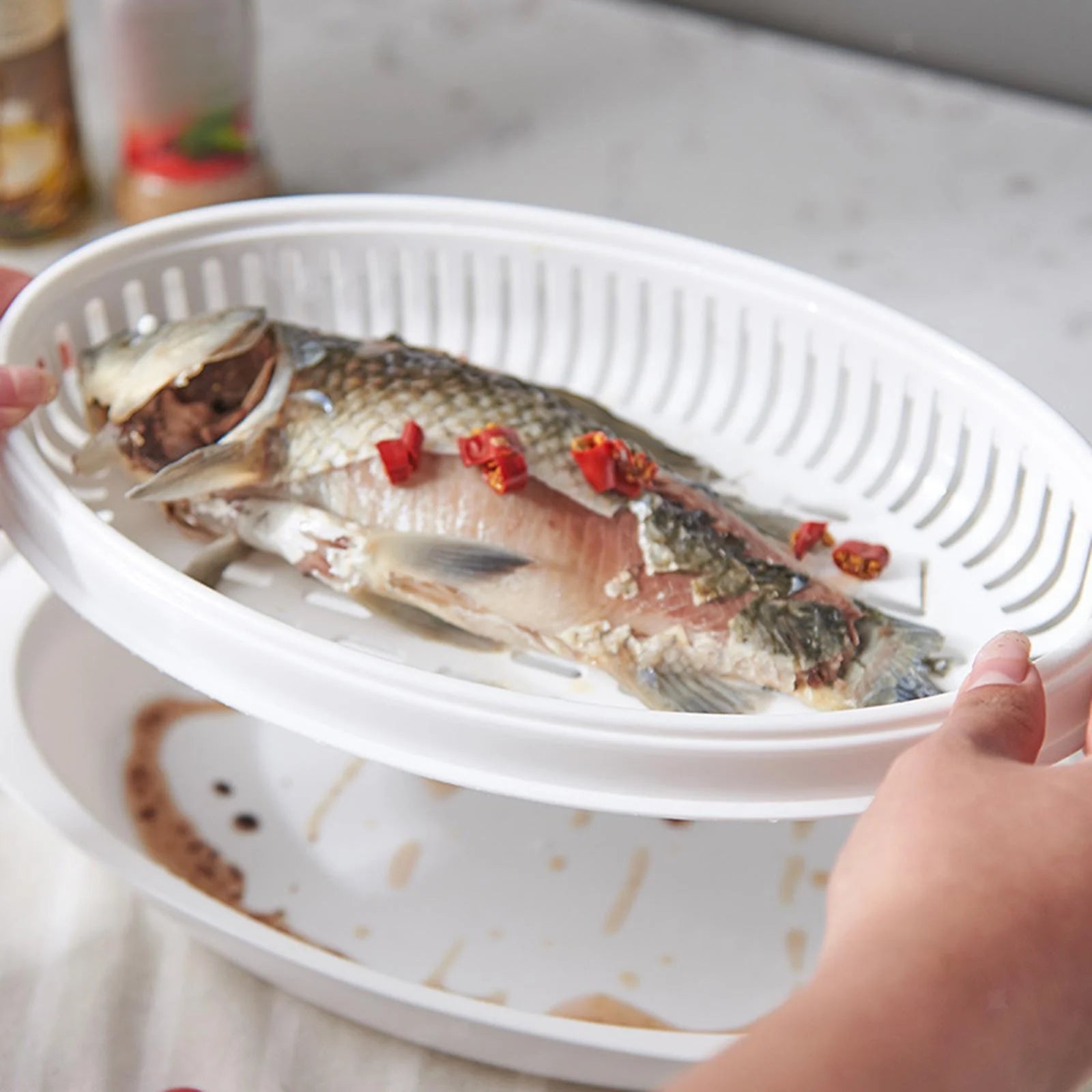 Microwave Steamer with Vented Lid Food Cook Tool Kitchen Cookers for Dumpling