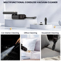 AUOSHI 9Kpa Handheld Vacuum Cleaner 2000mAh Cordless Car Vacuum Rechargeable Foldable Inflator Portable Suction & Air Duster with Led Light Low Noise for Car Travel Home Office Pet Hair