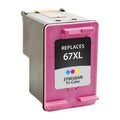 PrinterDash Replacement for Deskjet 2724/2725/2755e/4140/4155/Envy 6020/6030/6052/6075/6455/6475 Tri-Color High Yield Inkjet (200 Page Yield) (NO. 67XL) (3YM55AE)