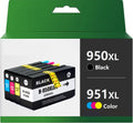 Compatible 950 XL 951 XL High Yield Ink Cartridge Replacement for HP OfficeJet 251dw 276dw 8100 8600 8610 8640 Printer (4 Pack)