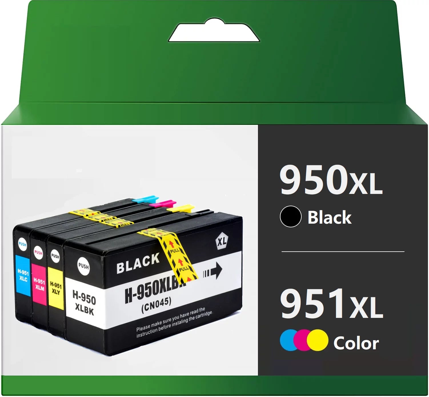 Compatible 950 XL 951 XL High Yield Ink Cartridge Replacement for HP OfficeJet 251dw 276dw 8100 8600 8610 8640 Printer (4 Pack)