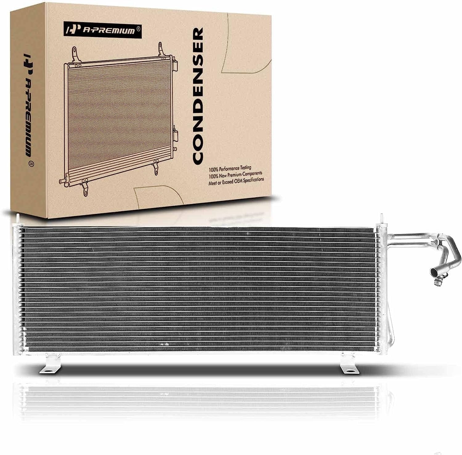 A-Premium Air Conditioning A/C Condenser Compatible with Jeep Cherokee 1997-2001 2.5L 4.0L, Replace# 4895, 55036595AD