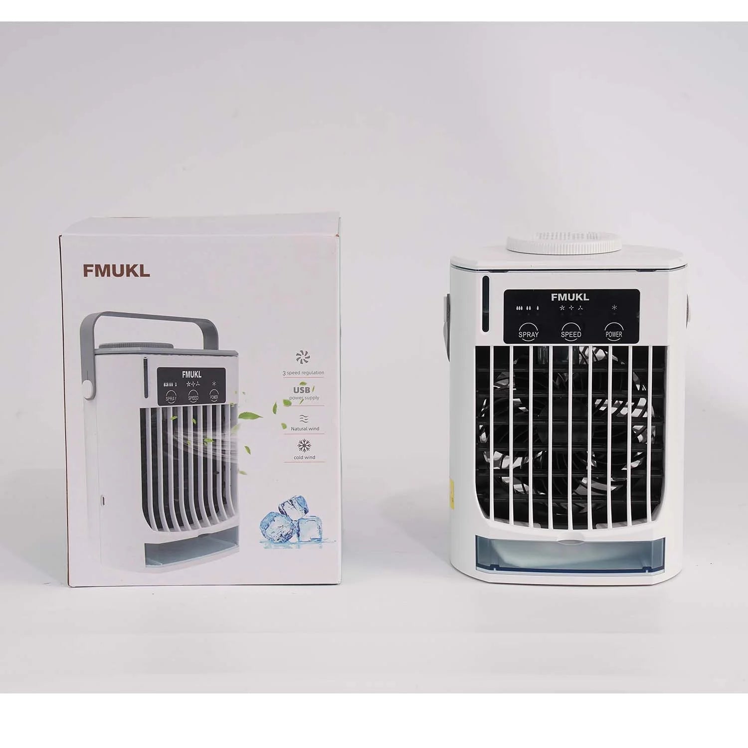Portable Air Conditioner, Personal Air Cooler with Remote, 3 Speeds, USB Powered Small Cooling Fan, Quiet & Powerful Mini Evaporative Air Cooler for Room Desk Car