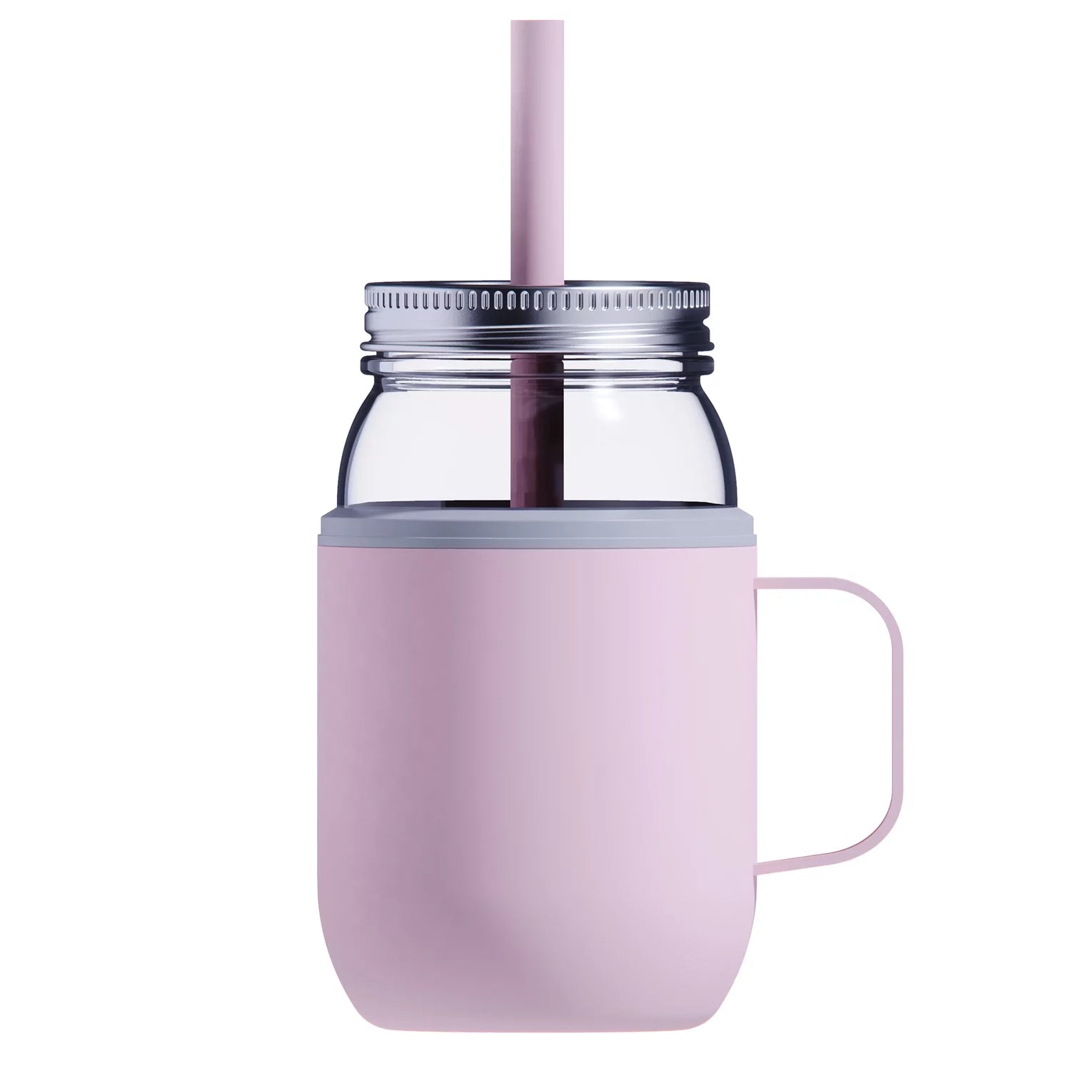 ASOBU NA-MJK16P 16-Oz. Moonshine Kuzie-Insulated Mason Jar (Pink)