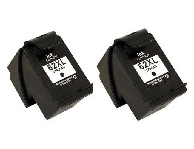 PrinterDash Replacement for Envy 5540/5545/5640/5660/5665/7640/7645/8000/8005 Black High Yield Inkjet (2/PK-600 Page Yield) (NO. 62XL) (T0A52AN)