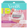 Gillette Venus ComfortGlide White Tea, 3 ct Women's Razor Blade Refills plus 1 ComfortGlide plus Olay Blade Refill