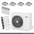 Cooper & Hunter Mini Split AC Heat Pump Multi 4 Zone 9000 9000 18000 24000 BTU