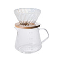 Coffee Dripper Coffee Pot Glass with Handle Hand Brewing Coffee Funnel Drip Heat 600ML