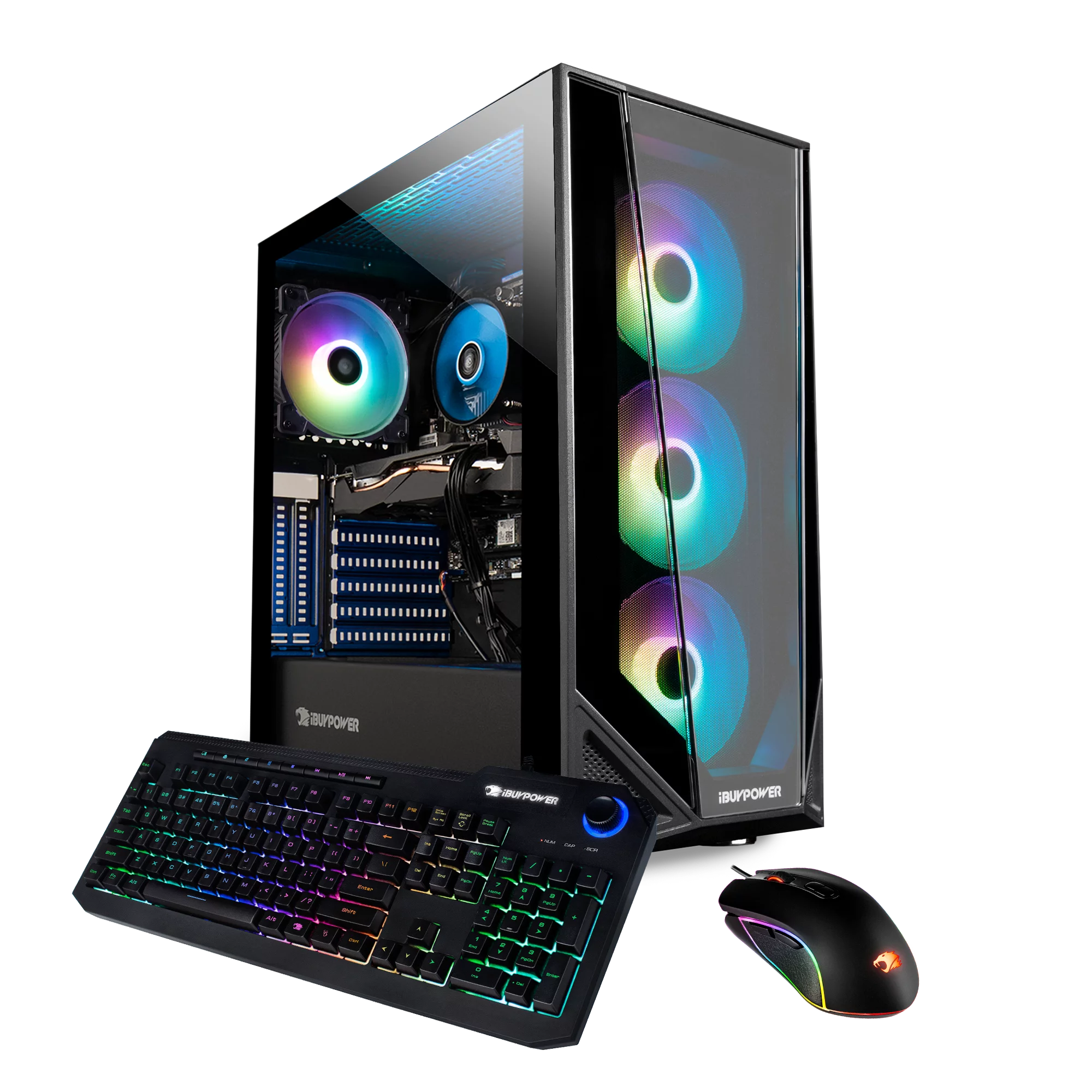 iBUYPOWER Gaming Desktop Tower, AMD Ryzen 7 3700X, 16GB RAM, GeForce RTX 2060, 480GB SSD, Windows 10, Black, Trace4 MR179A