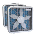 Lasko Air Flex Portable Home 3 Speed Air Purifier Box Fan, White (2 Pack)
