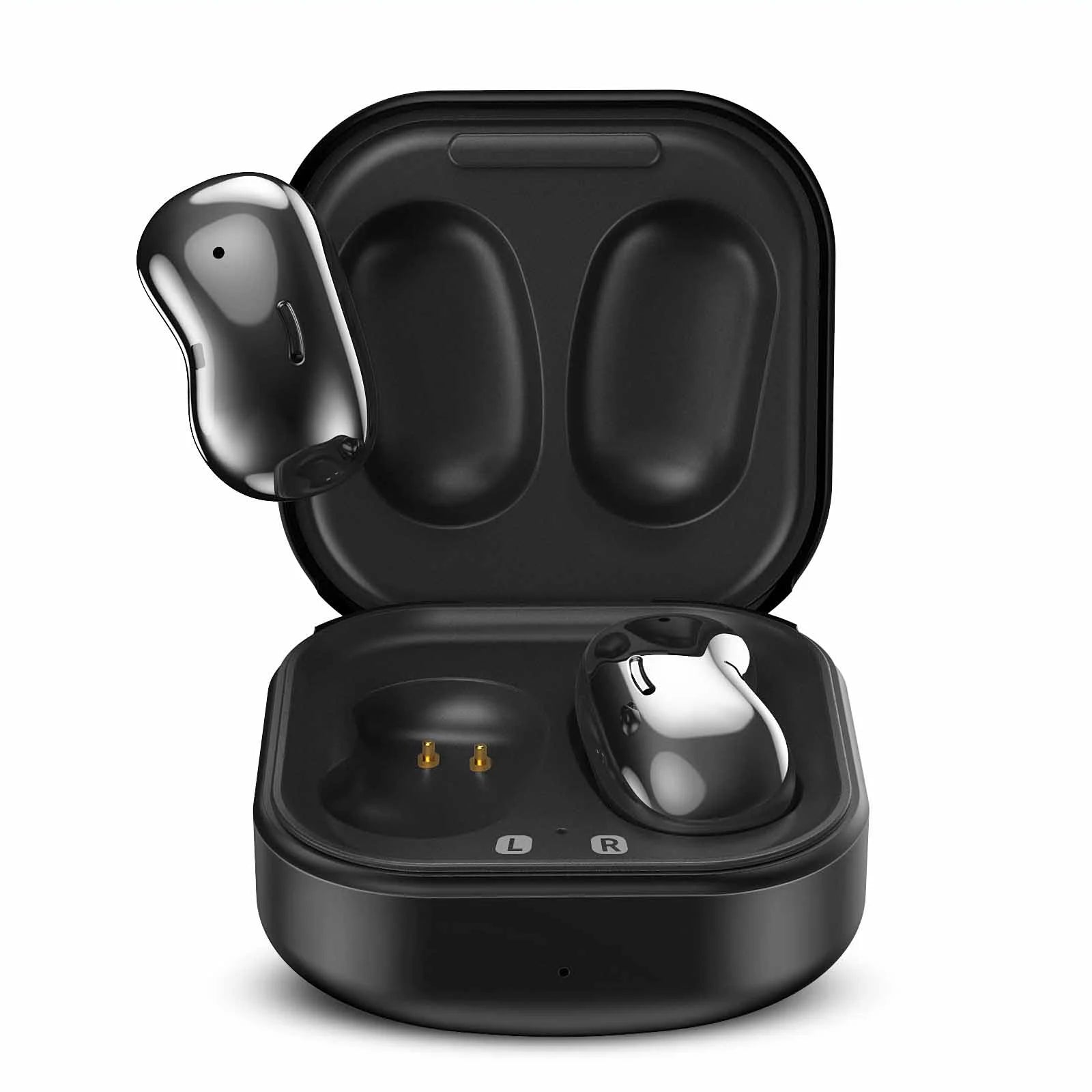 UrbanX Street Buds Live True Bluetooth Wireless Earbuds For LG W30 With Microphone (Wireless Charging Case Included) Black