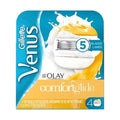 Gillette 5 Venus with Avec Olay Cartridges with Olay Conditioning Bars for Women, 4 Ea, 3 Pack
