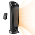 Lasko 22.5 1500W Oscillating Ceramic Tower Space Heater with Remote, Black, CT22410, New