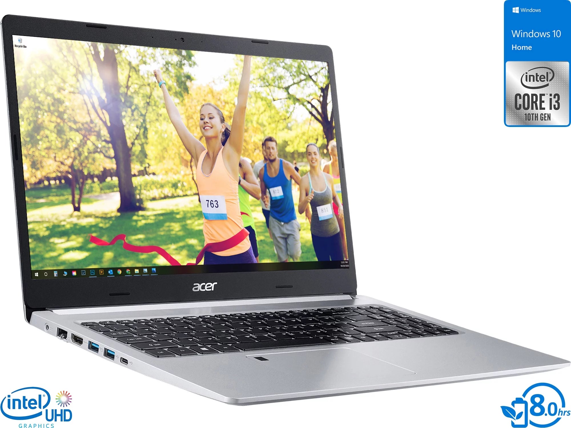 Acer Aspire 5 Notebook, 15.6 IPS FHD Display, Intel Core i3-1005G1 Upto 3.4GHz, 4GB RAM, 256GB NVMe SSD, HDMI, Wi-Fi, Bluetooth, Windows 10 Home S