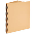 12x12 Scrapbook Album Hardcover (Blank), Kraft Paper Material Spiral Bound Sketchbook for Drawing, Writing, Arts and Crafts Projects, Home, Office, School (40 Sheets Total)