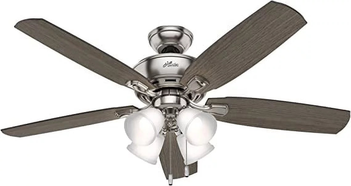 Hunter Amberlin 52 Led Amberlin 52 5 Blade Led Indoor Ceiling Fan - Nickel