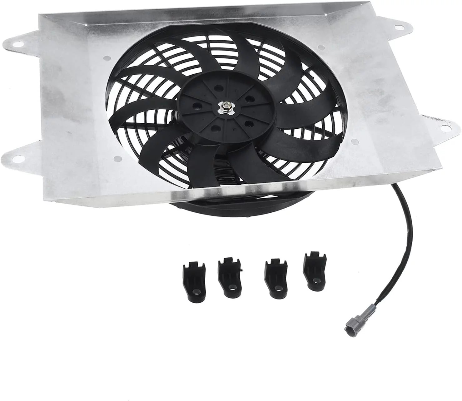 A-Premium Engine Radiator Cooling Fan Assembly Compatible with&nbsp;Yamaha Viking 700 2014-2020, Viking VI 2015-2019, Replace# 1XD-E2405-00-00, 1XDE24050000
