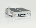 New Kaby Lake i3 7100U Mini pc Fanless PC Desktop pc HTPC with 4G DDR3 128G SSD Support Windows/Linux 6xUSB(4xUSB3.0) VGA HDMI, Sliver Aluminum Shell