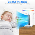 KingFurt Efficient Cooling Portable Air Conditioner White 1400ml Tank 8-10 Hours Runtime USB Powered LED Display - Remote Included