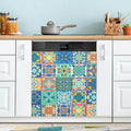 Hyjoy Mexican Talavera Dishwasher Magnet Cover Decorative Magnetic Door Cover Front Dishwasher Cover Decoration Kitchen Magnetic Panel Sticker for Kitchen,23x26inch