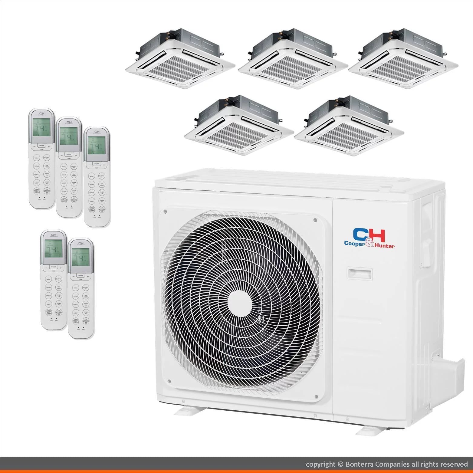 Cooper & Hunter Mini Split AC Heat Pump 5 Zone 9000 9000 9000 12000 12000 BTU