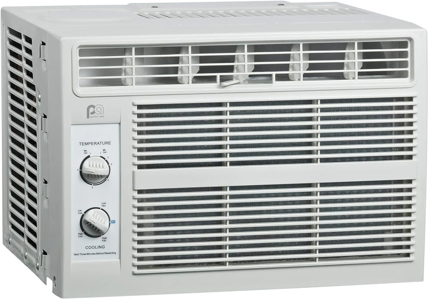 Perfect Aire5PMC5000 5,000 BTU 115-Volt Window Air Conditioner with Mechanical Controls, Installation Kit, Washable Filter, 150 sq. ft, White
