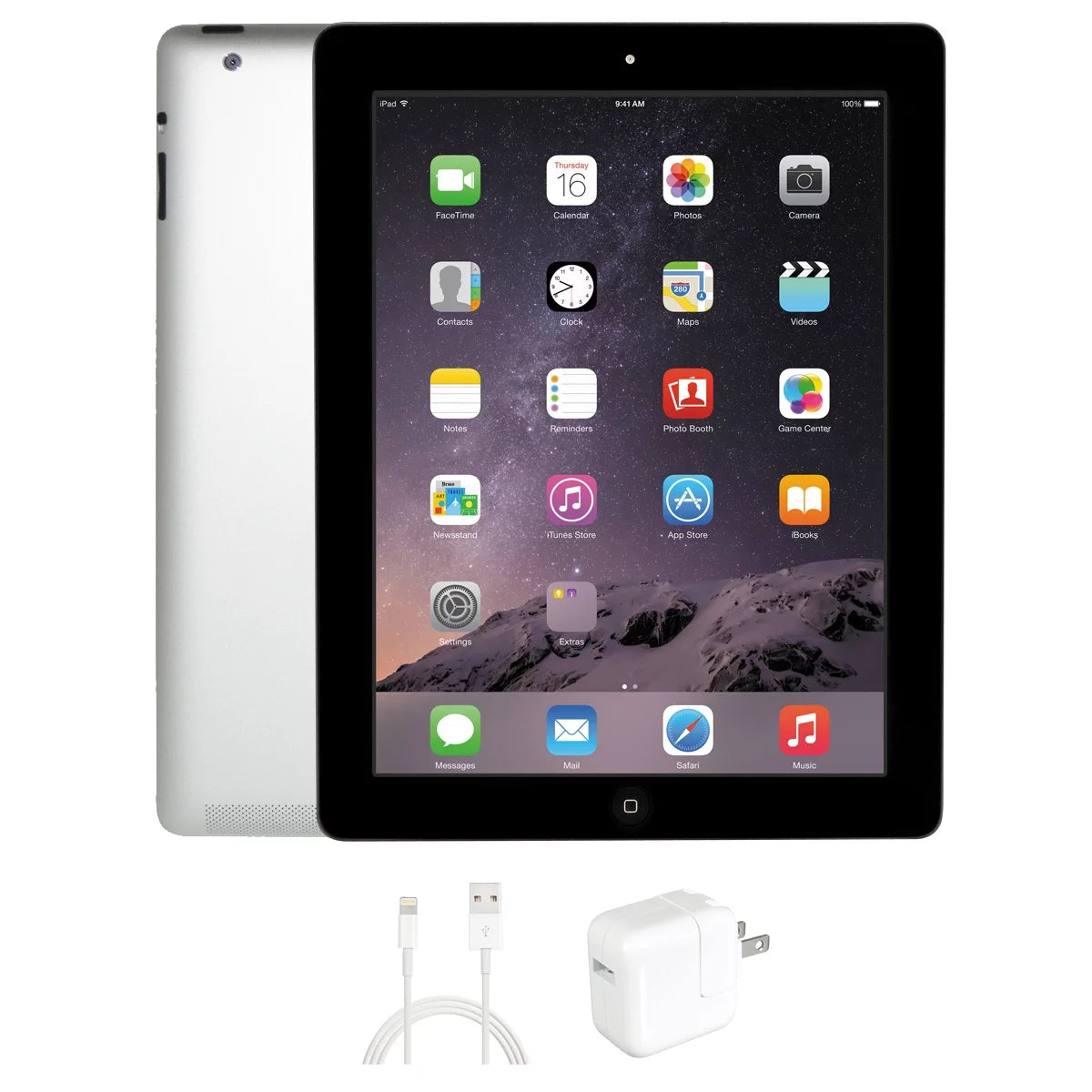 Refubished Apple iPad 4 (4th Gen, 2012), 16GB, WIFI, Black, 1 Year Warranty (A1458, B009W8YQ6K, IPAD4B16, MD510LL/A)