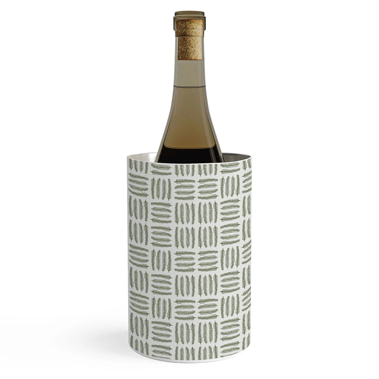 Society6 Iveta Abolina Pine Needle Checker II Wine Chiller