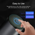 Dcenta Electric Grinder Large Capacity Spice Grinder USB Rechargeable Multifunctional Grinder for Dry Coffee Beans Nuts Seeds Aluminum Alloy