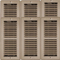 TRUEaire Mobile Home Floor Register 4 x 8 Brown (6 Pack)